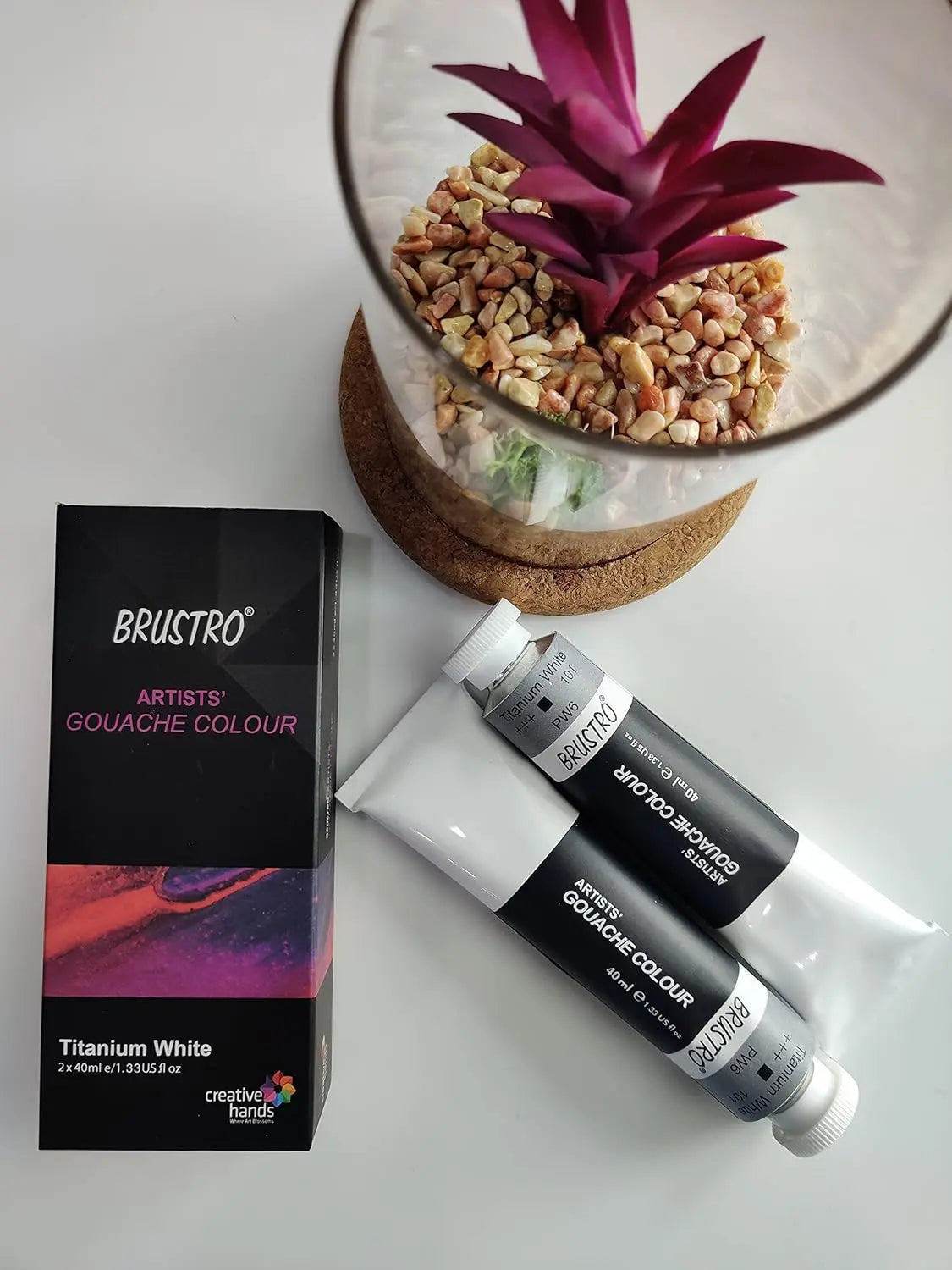 Brustro Artists Gouache Colour Titanium White 40ml Brustro